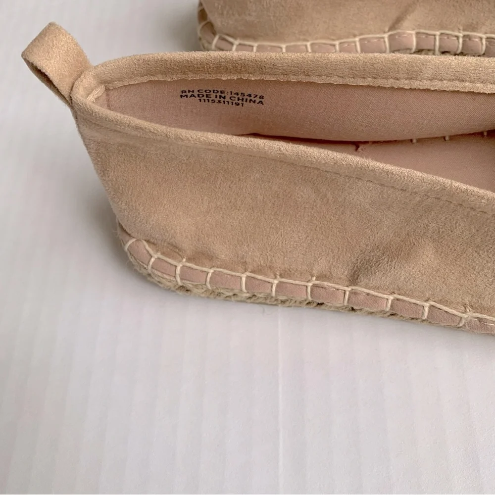 Primark. Pale pink espadrilles.‎ embellished/jeweled w/pearls and rhinest…
